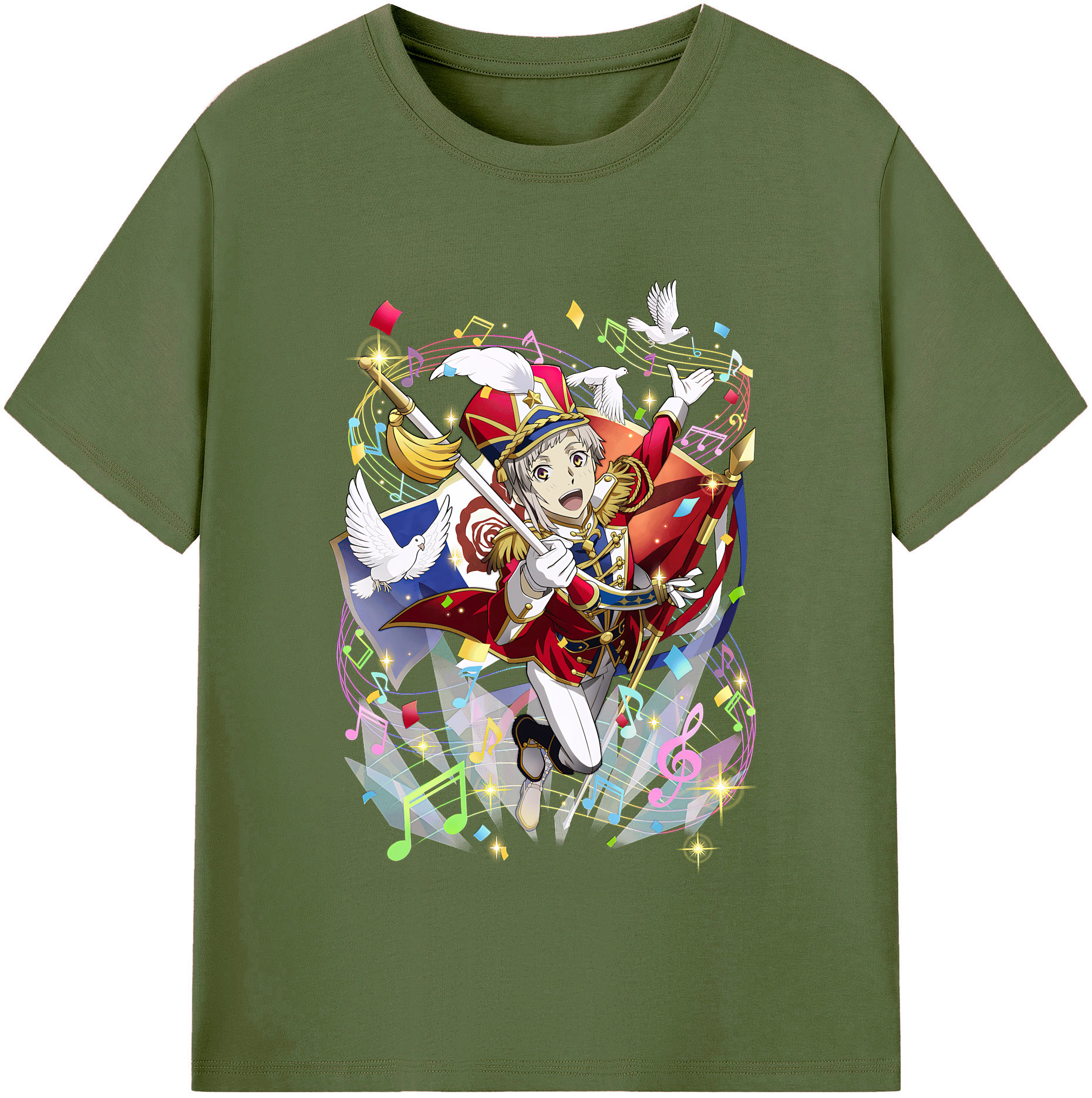 （画像用） 文豪ストレイドッグス Bungo Stray Dogs 綿100％半袖Tシャツ（フロントプリント）
